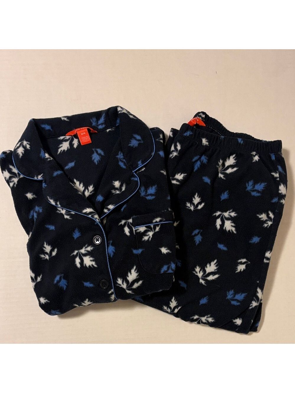 PJ set Cozy Fleece with Leaf Print